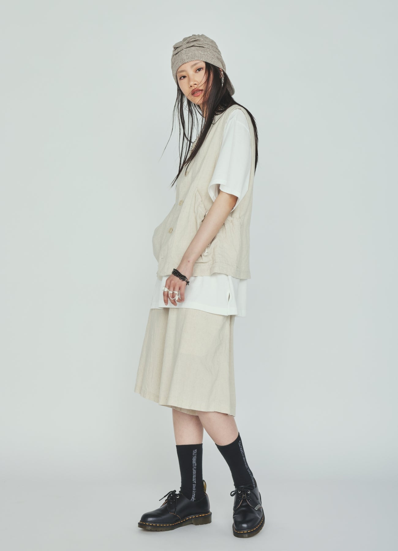 Cotton-Linen Poplin HALF PANTS