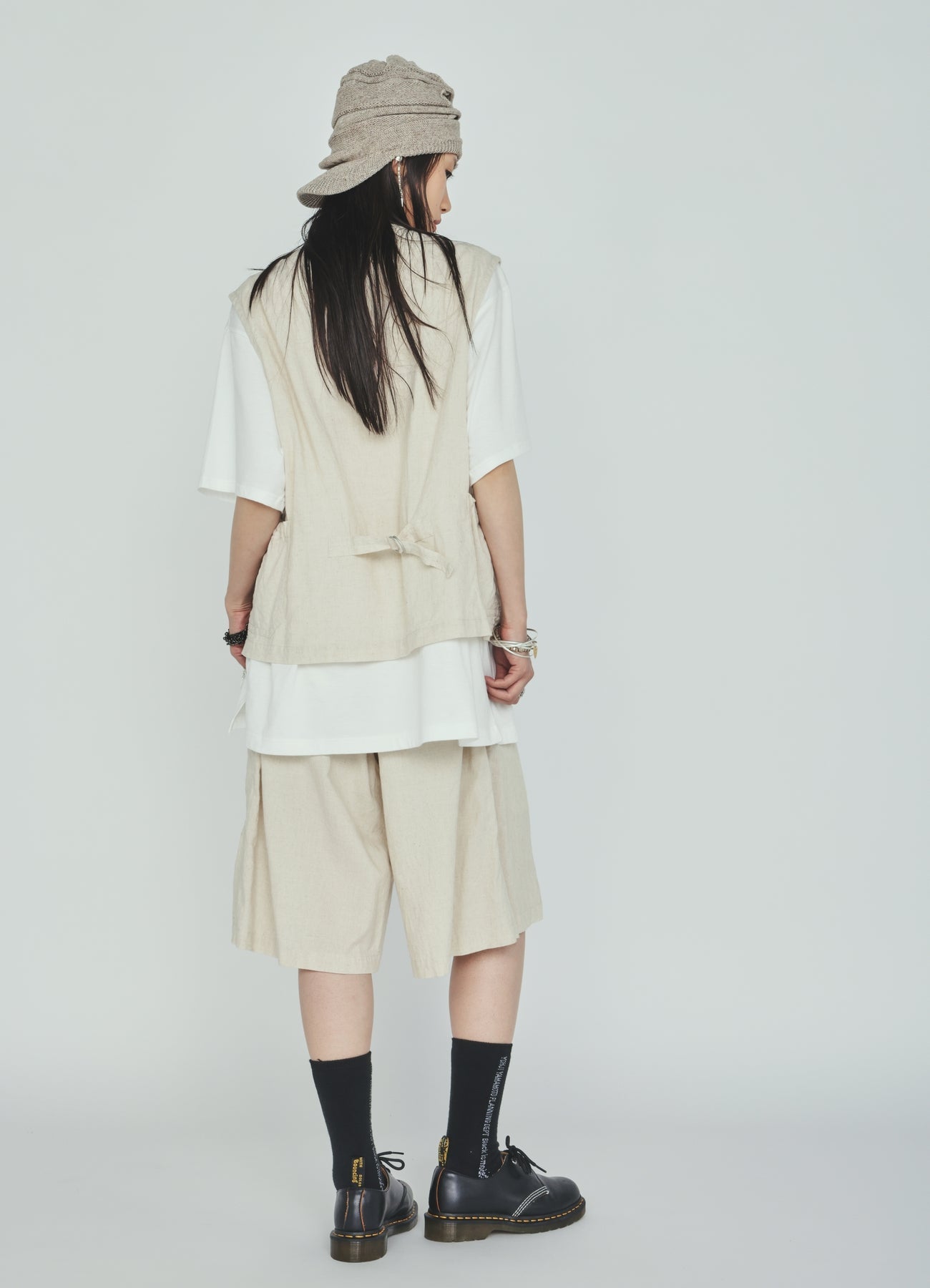 Cotton-Linen Poplin HALF PANTS
