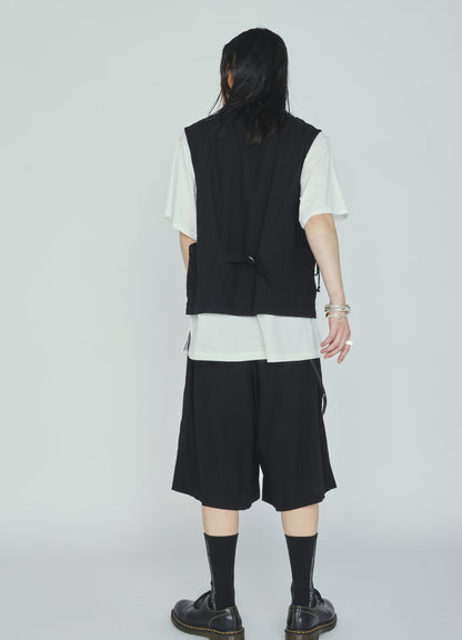 Cotton-Linen Poplin HALF PANTS