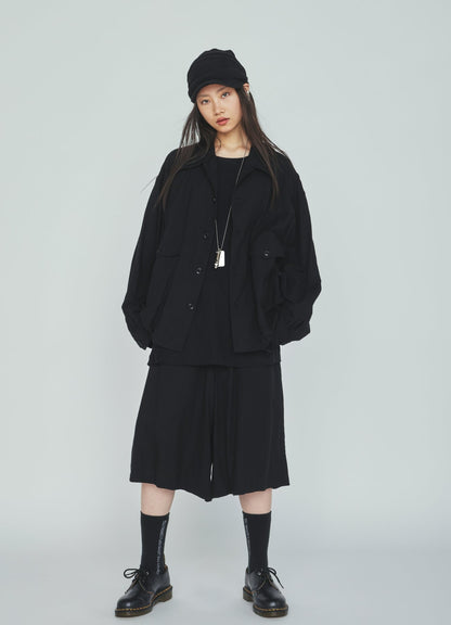 Cotton-Linen Poplin HALF PANTS