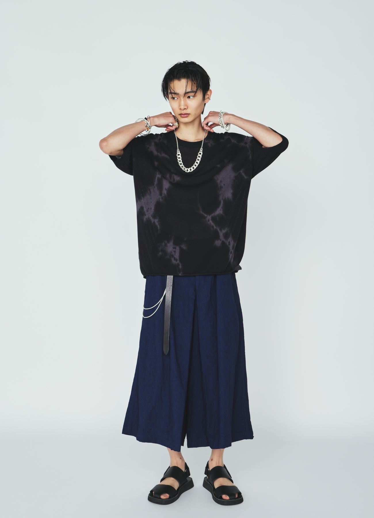 COTTON/LINEN CANVAS SOFRON HAKAMA PANTS