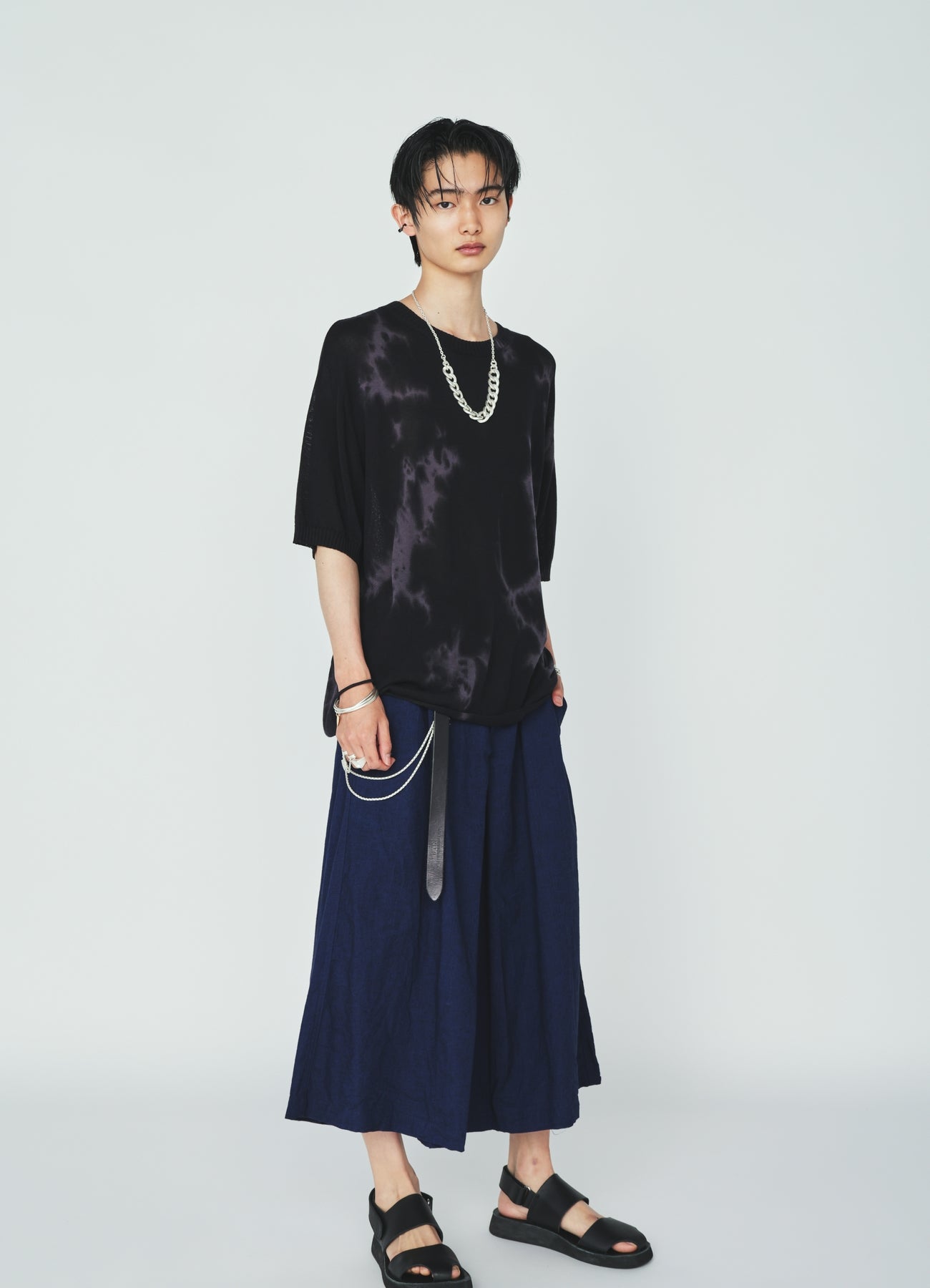 COTTON/LINEN CANVAS SOFRON HAKAMA PANTS