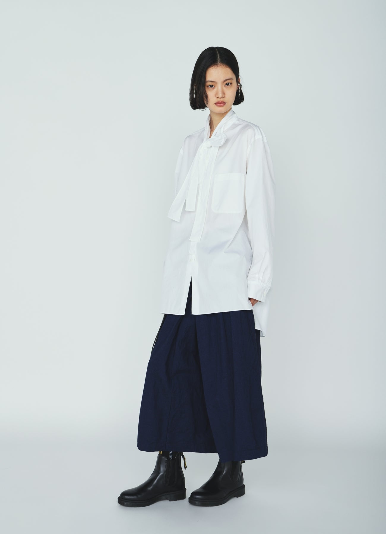 COTTON/LINEN CANVAS SOFRON HAKAMA PANTS