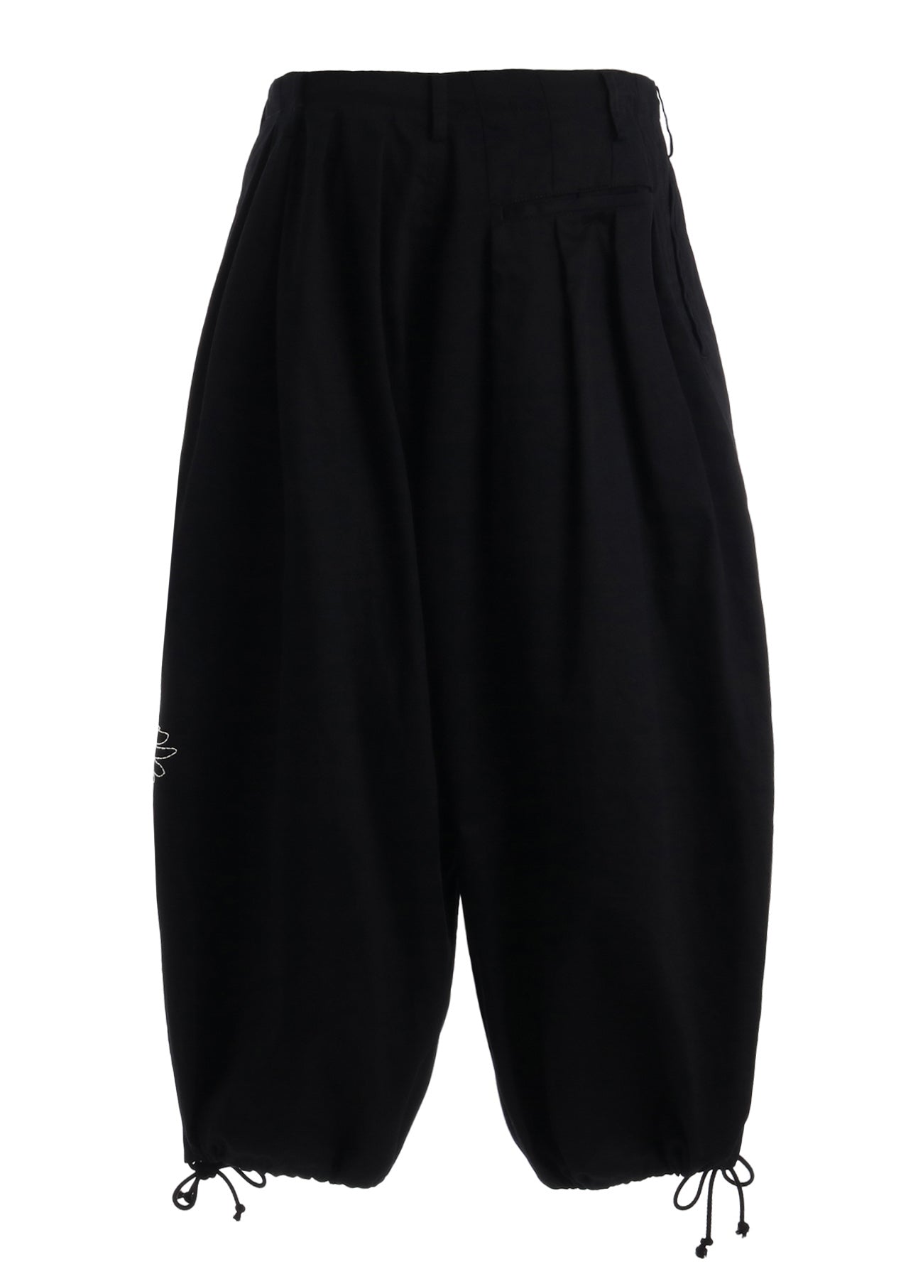 COTTON TWILL EMBROIDERY BALLOON PANTS