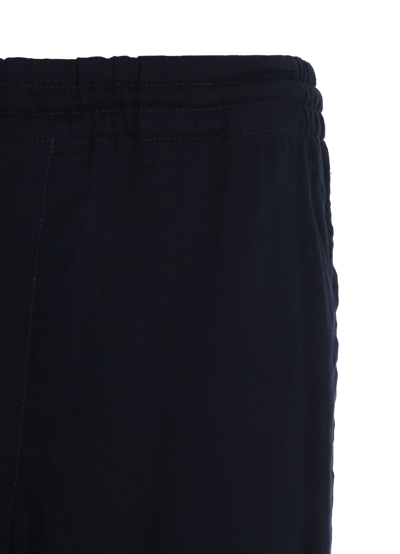ORGANIC COTTON WASHER WRAP CULOTTE PANTS WITH  SASHIKO EMBROIDERY