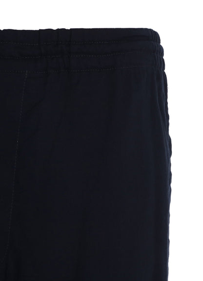 ORGANIC COTTON WASHER WRAP CULOTTE PANTS WITH  SASHIKO EMBROIDERY