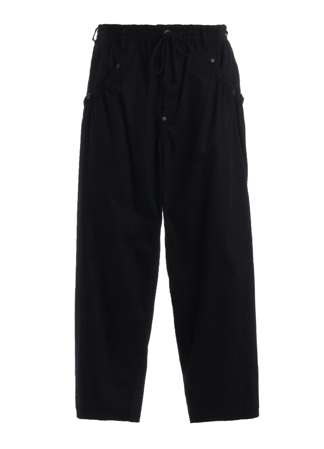 COTTON TWILL GATHERED POCKET TAPED PANTS