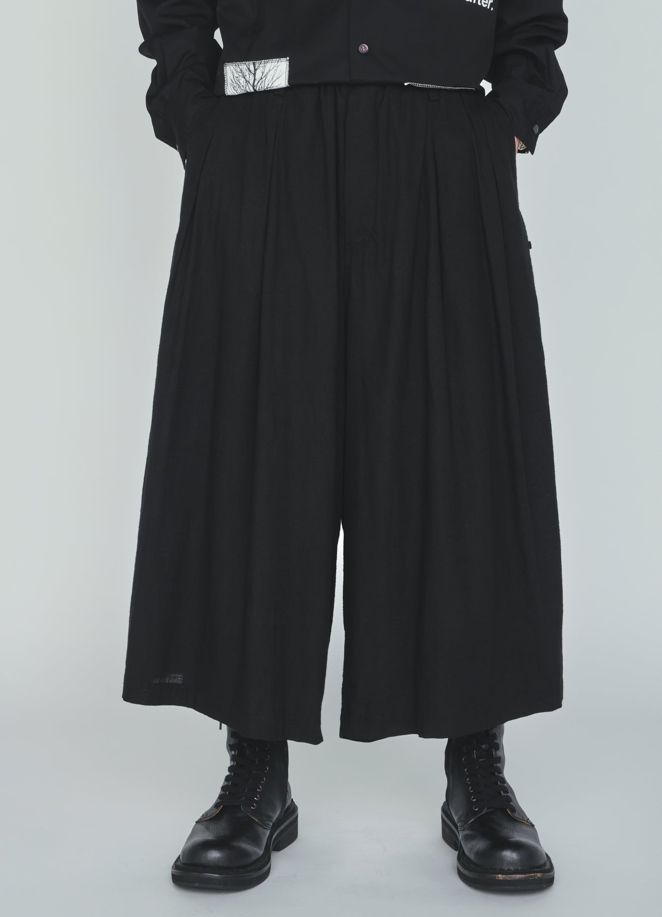 INDIAN KADI SIDEBANDED CULOTTE PANTS