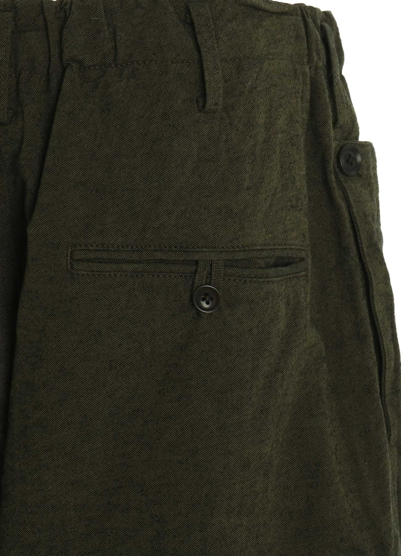 COTTON/LINEN CANVAS SOFRON FOLDABLE POCKET PANTS