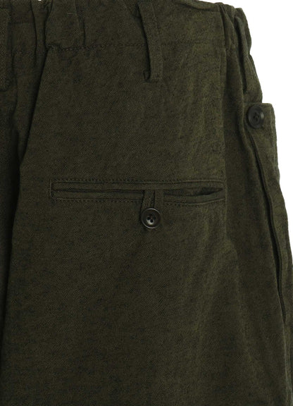 COTTON/LINEN CANVAS SOFRON FOLDABLE POCKET PANTS