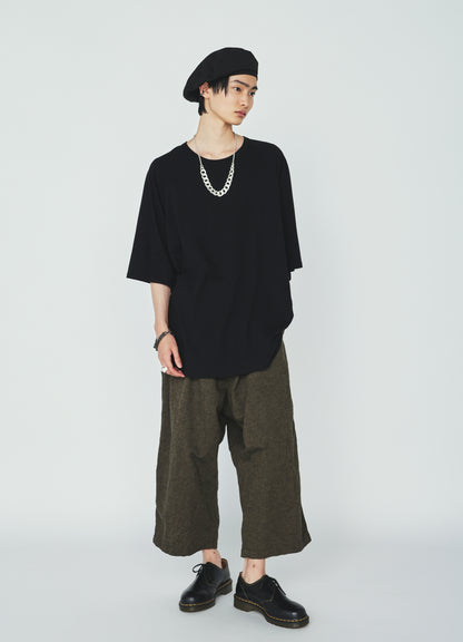 COTTON/LINEN CANVAS SOFRON FOLDABLE POCKET PANTS