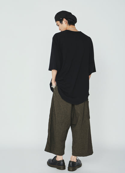 COTTON/LINEN CANVAS SOFRON FOLDABLE POCKET PANTS