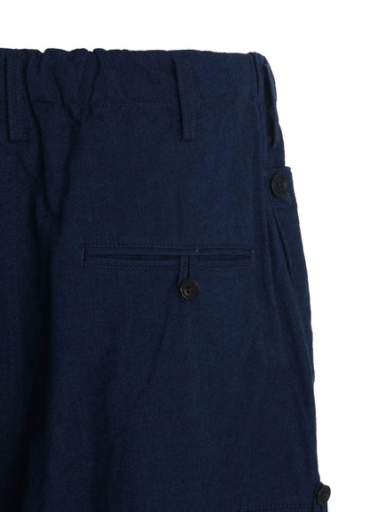 COTTON/LINEN CANVAS SOFRON FOLDABLE POCKET PANTS