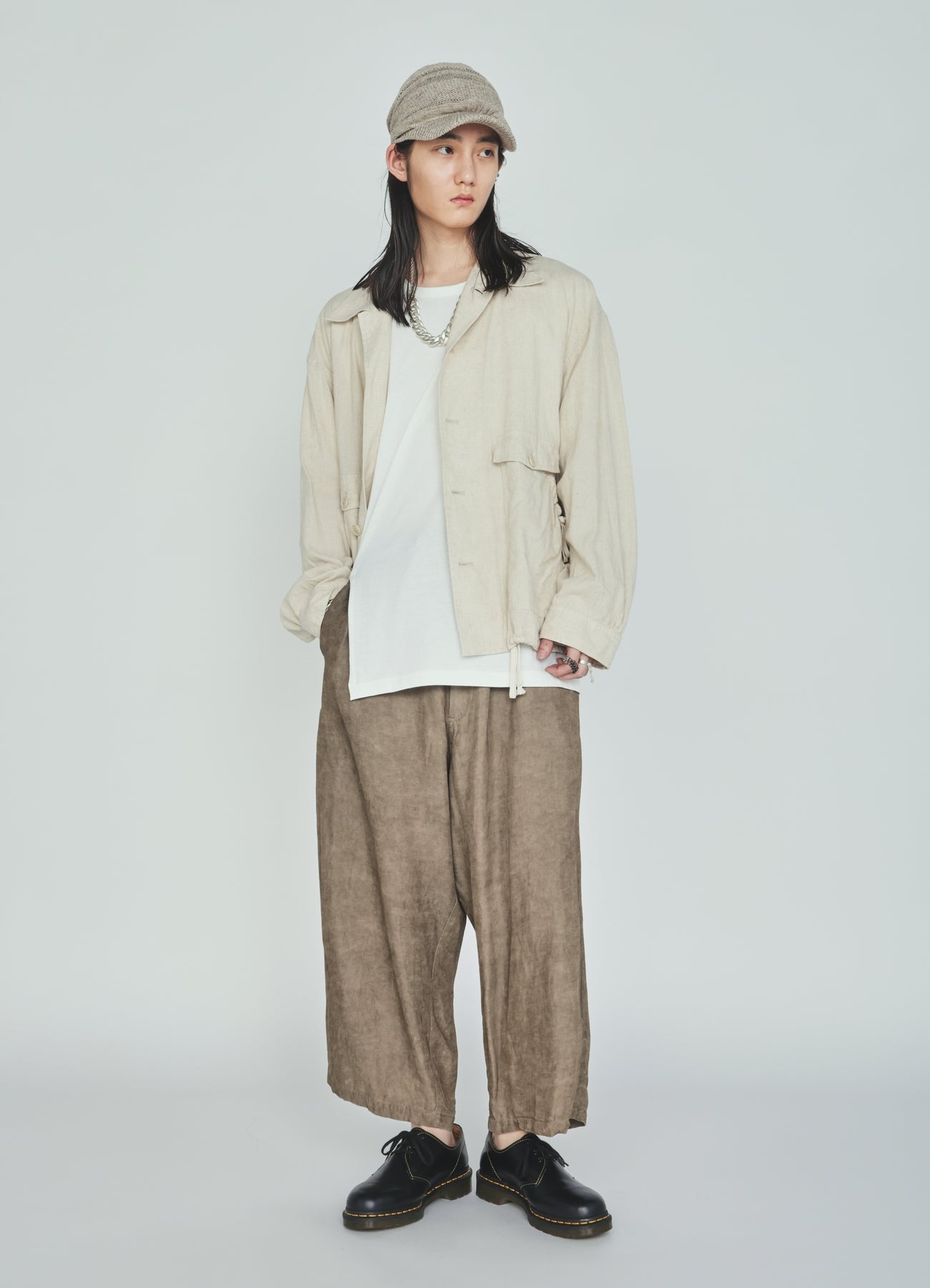 VIS/LI TWILL PIGMENT PRINT FOLDABLE POCKET PANTS