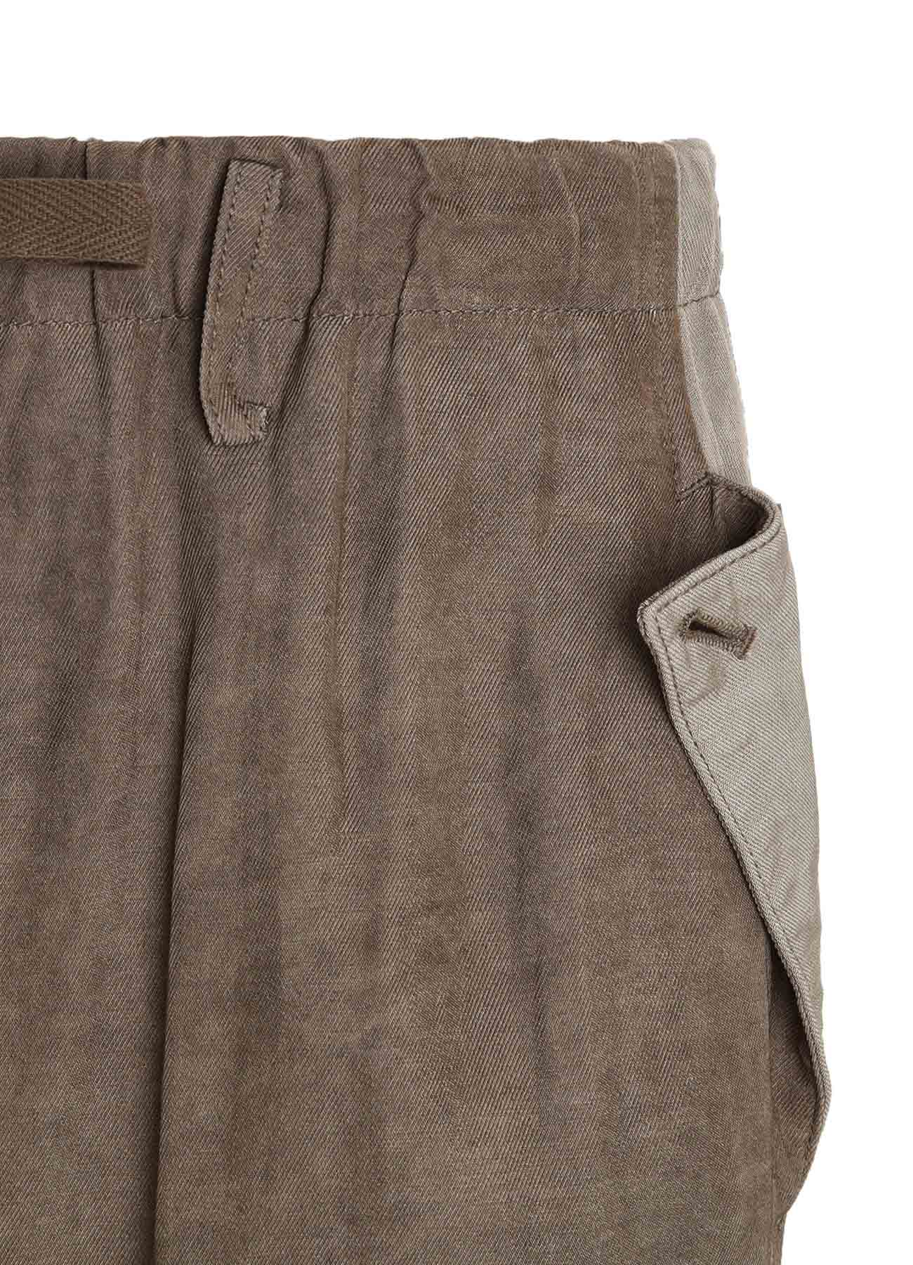 VIS/LI TWILL PIGMENT PRINT FOLDABLE POCKET PANTS