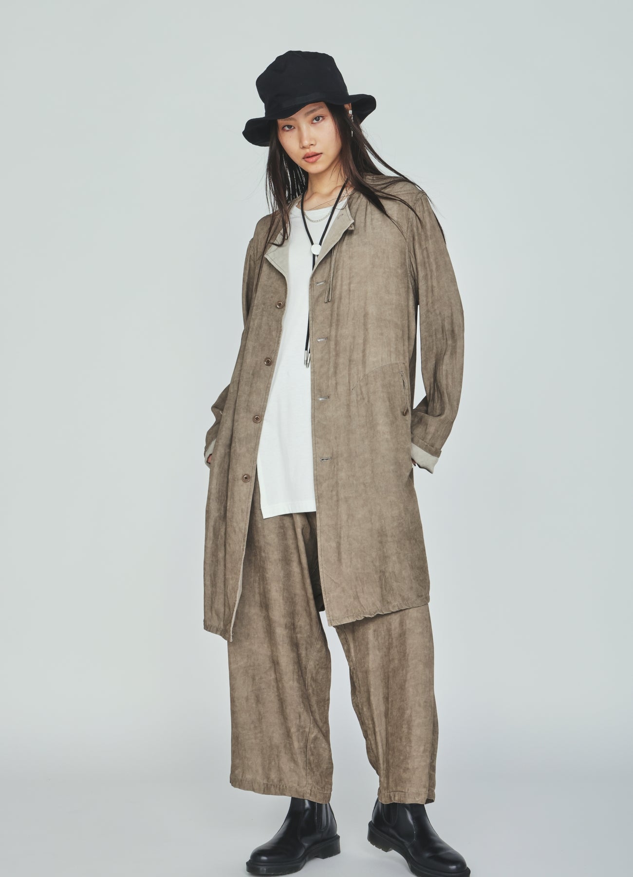 VIS/LI TWILL PIGMENT PRINT FOLDABLE POCKET PANTS