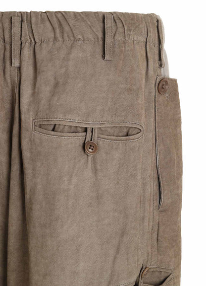 VIS/LI TWILL PIGMENT PRINT FOLDABLE POCKET PANTS