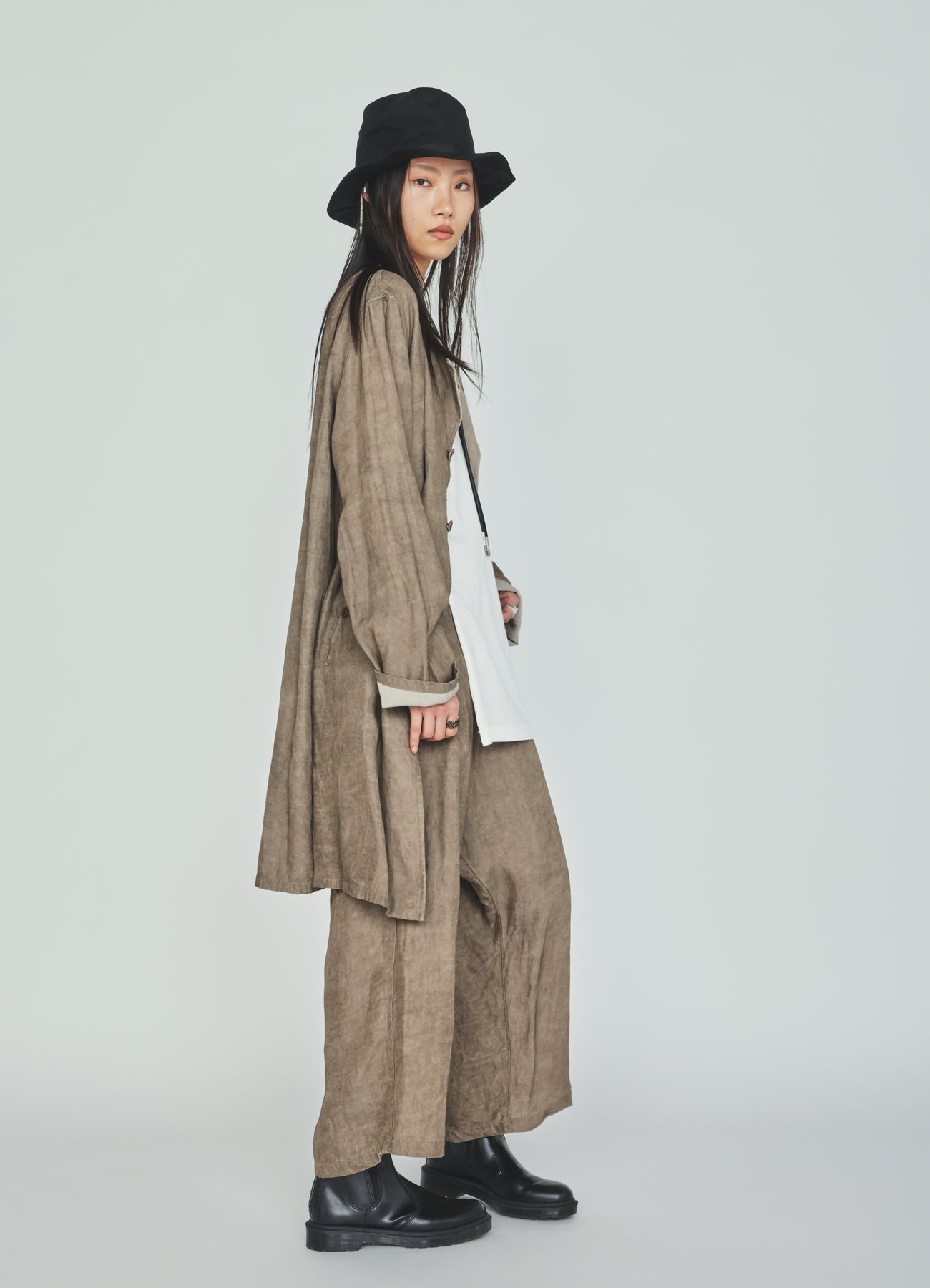 VIS/LI TWILL PIGMENT PRINT FOLDABLE POCKET PANTS