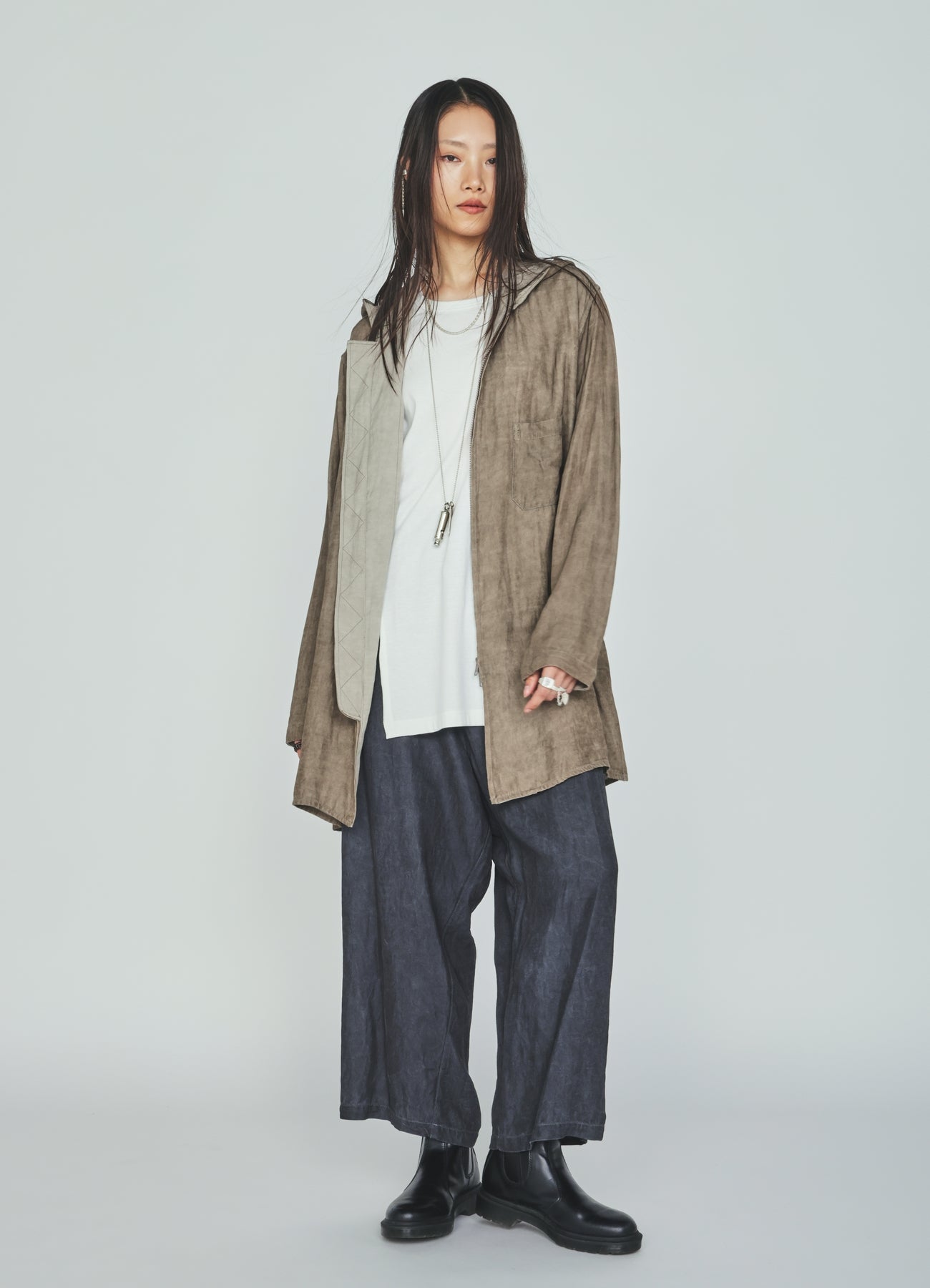 VIS/LI TWILL PIGMENT PRINT FOLDABLE POCKET PANTS