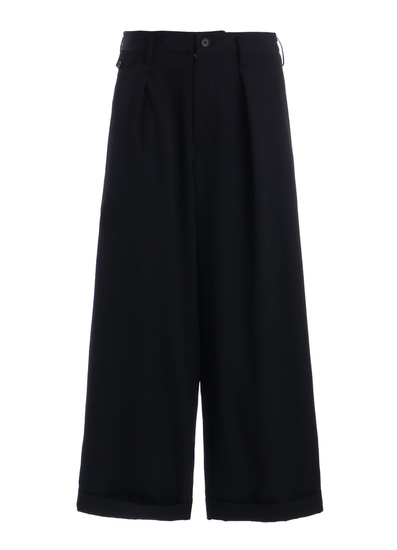 WASHER WOOL GABARDINE CINCH BACK BAGGY PANTS – THE SHOP YOHJI YAMAMOTO