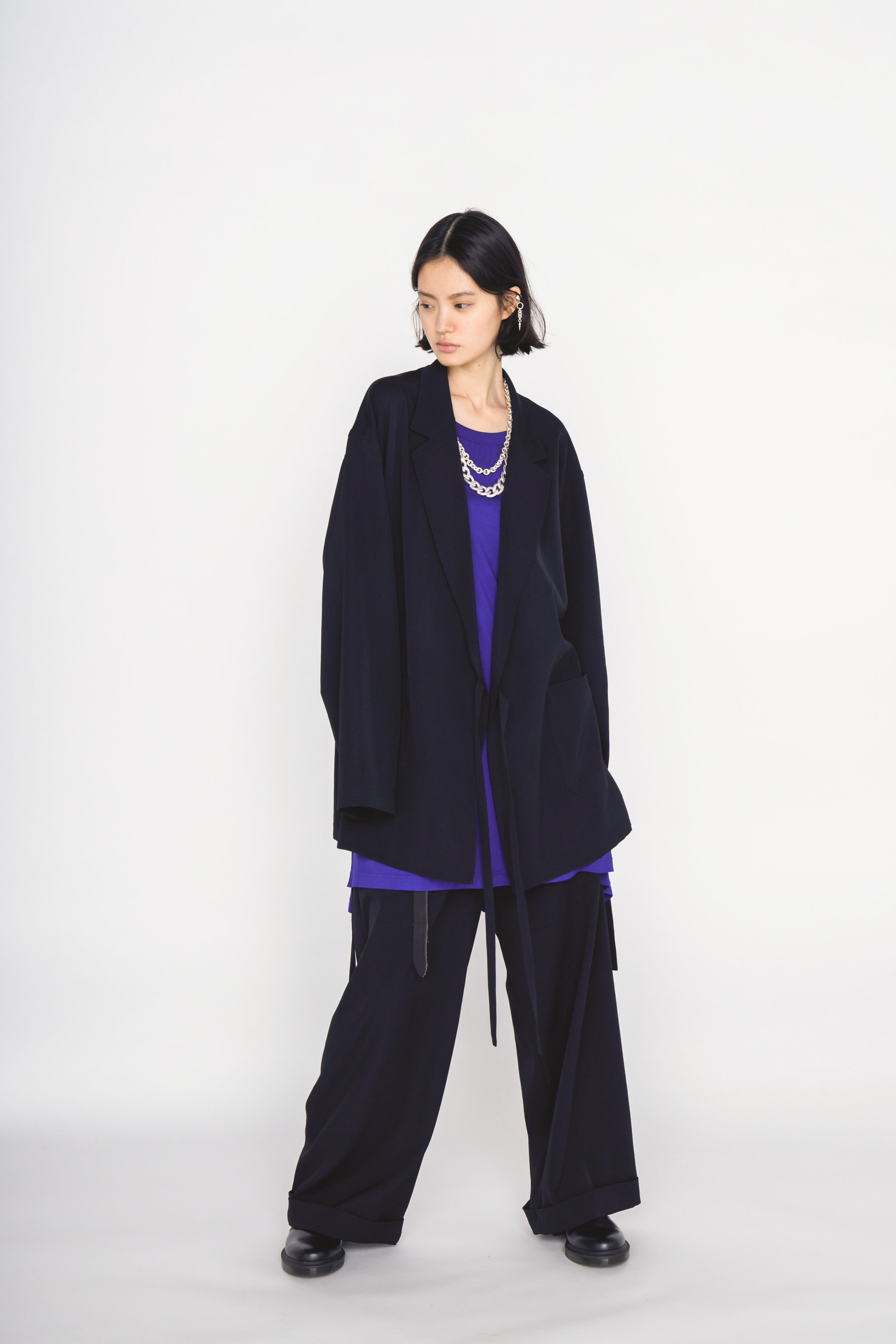 WASHER WOOL GABARDINE CINCH BACK BAGGY PANTS – THE SHOP YOHJI YAMAMOTO