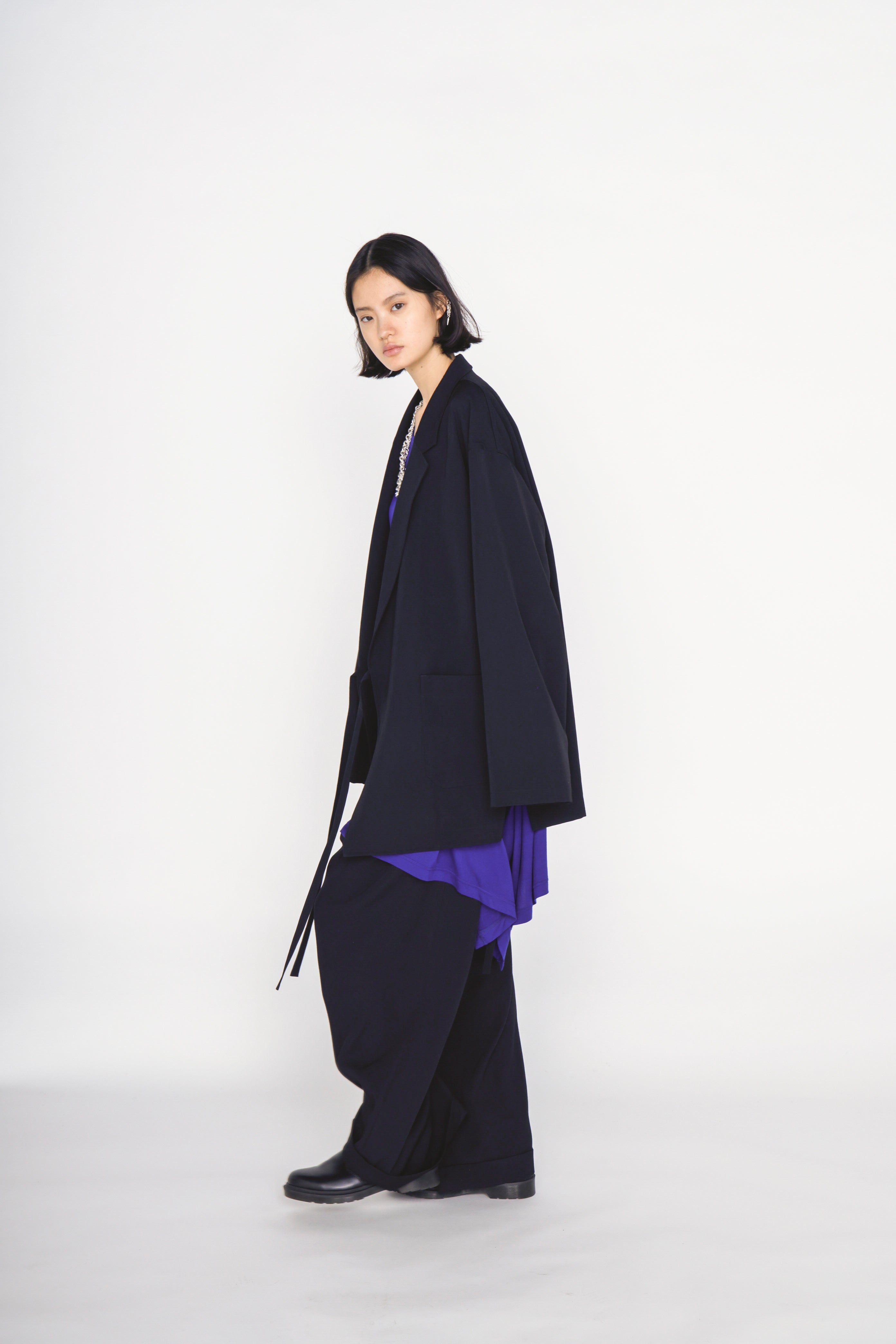 WASHER WOOL GABARDINE CINCH BACK BAGGY PANTS – THE SHOP YOHJI YAMAMOTO