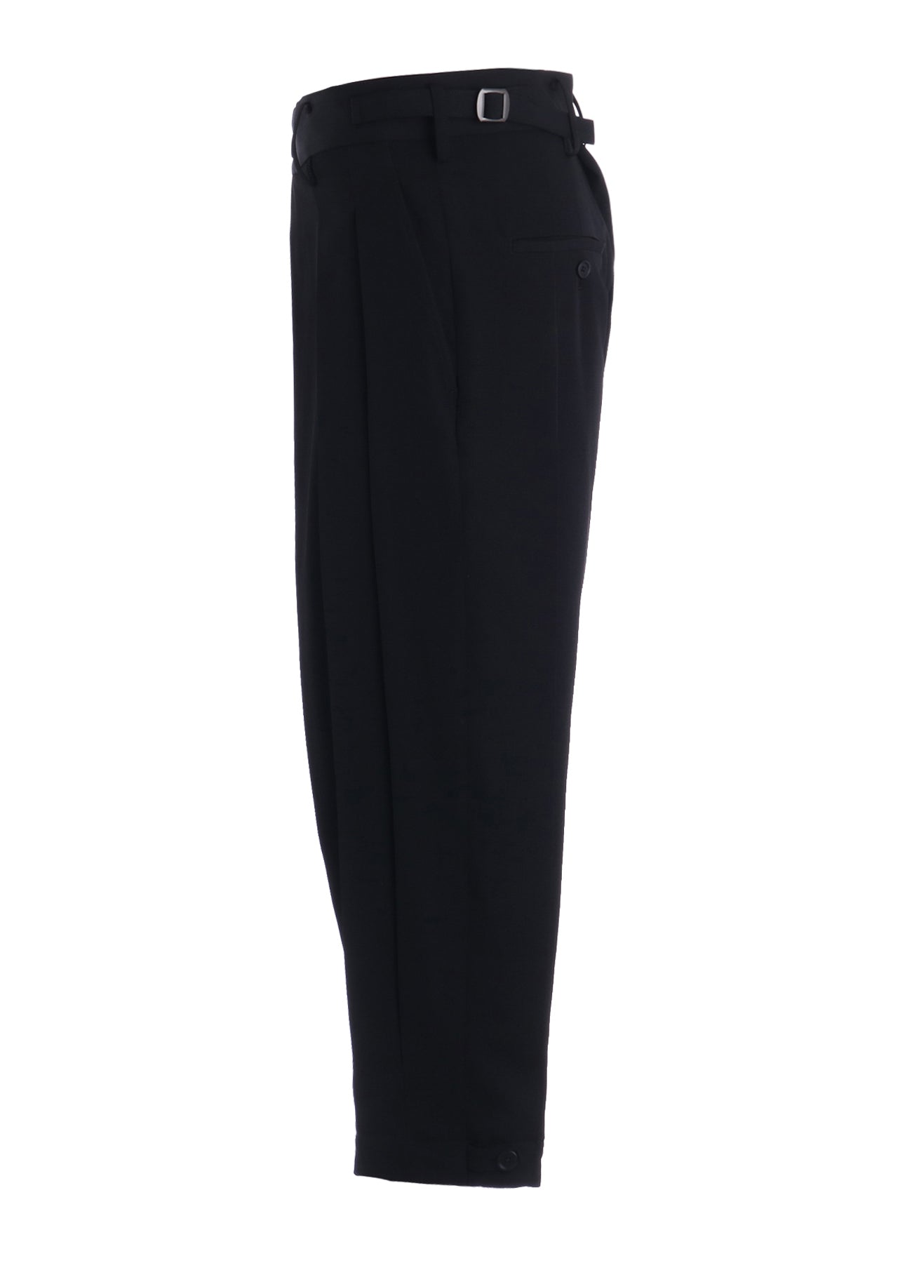 WASHER WOOL GABARDINE PLEATED PANTS