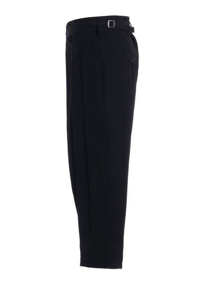 WASHER WOOL GABARDINE PLEATED PANTS