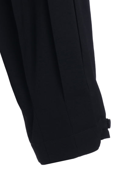 WASHER WOOL GABARDINE PLEATED PANTS