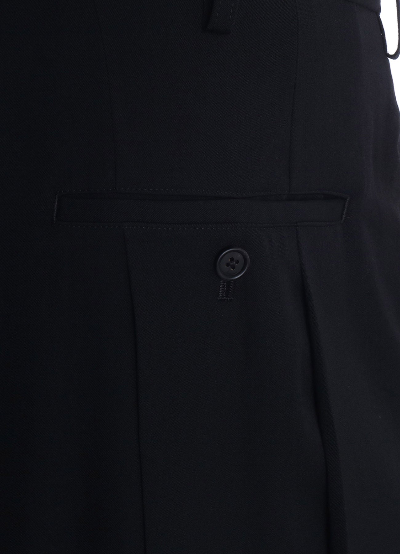 WASHER WOOL GABARDINE PLEATED PANTS