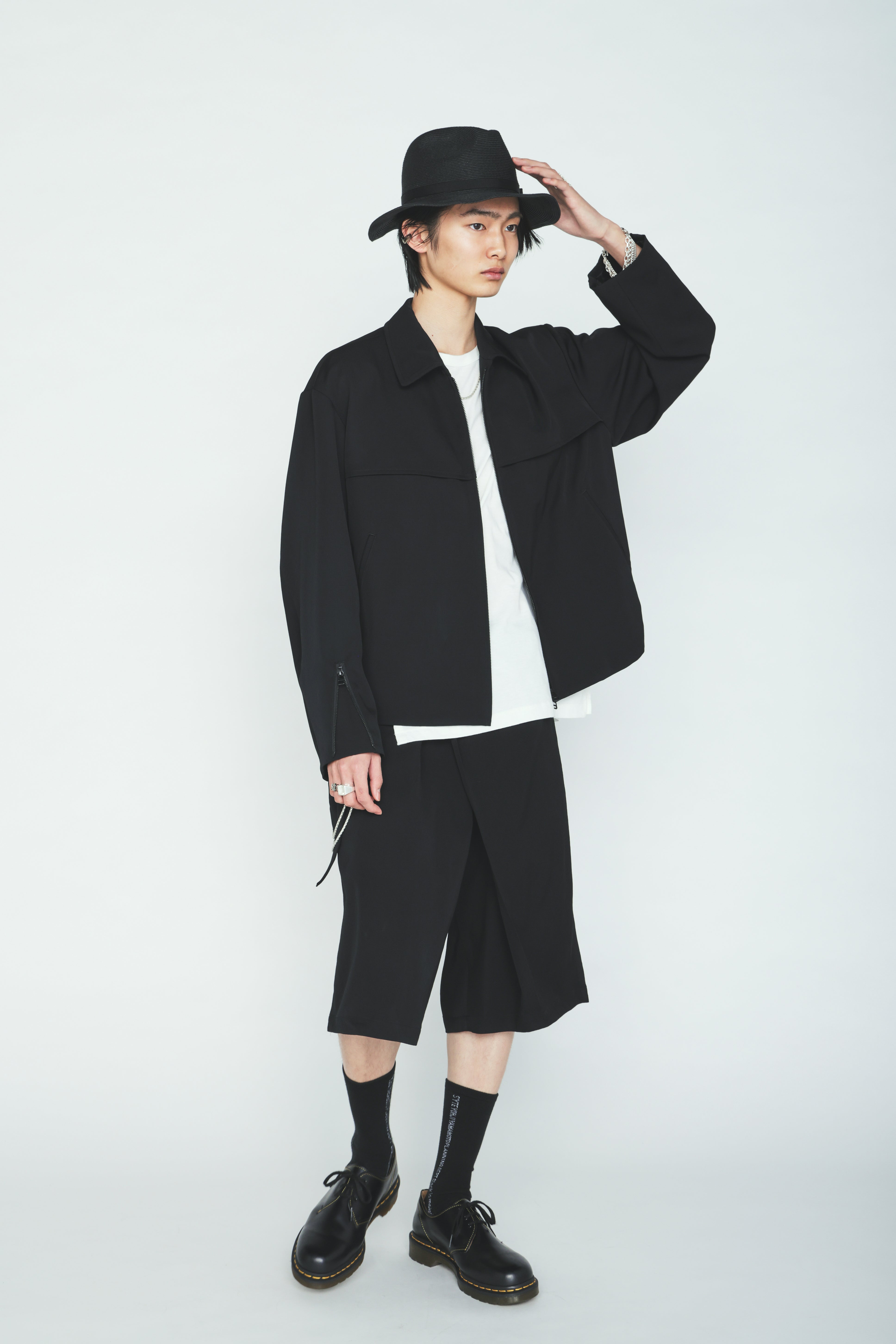 WASHER WOOL GABARDINE WRAP HALF PANTS – THE SHOP YOHJI YAMAMOTO