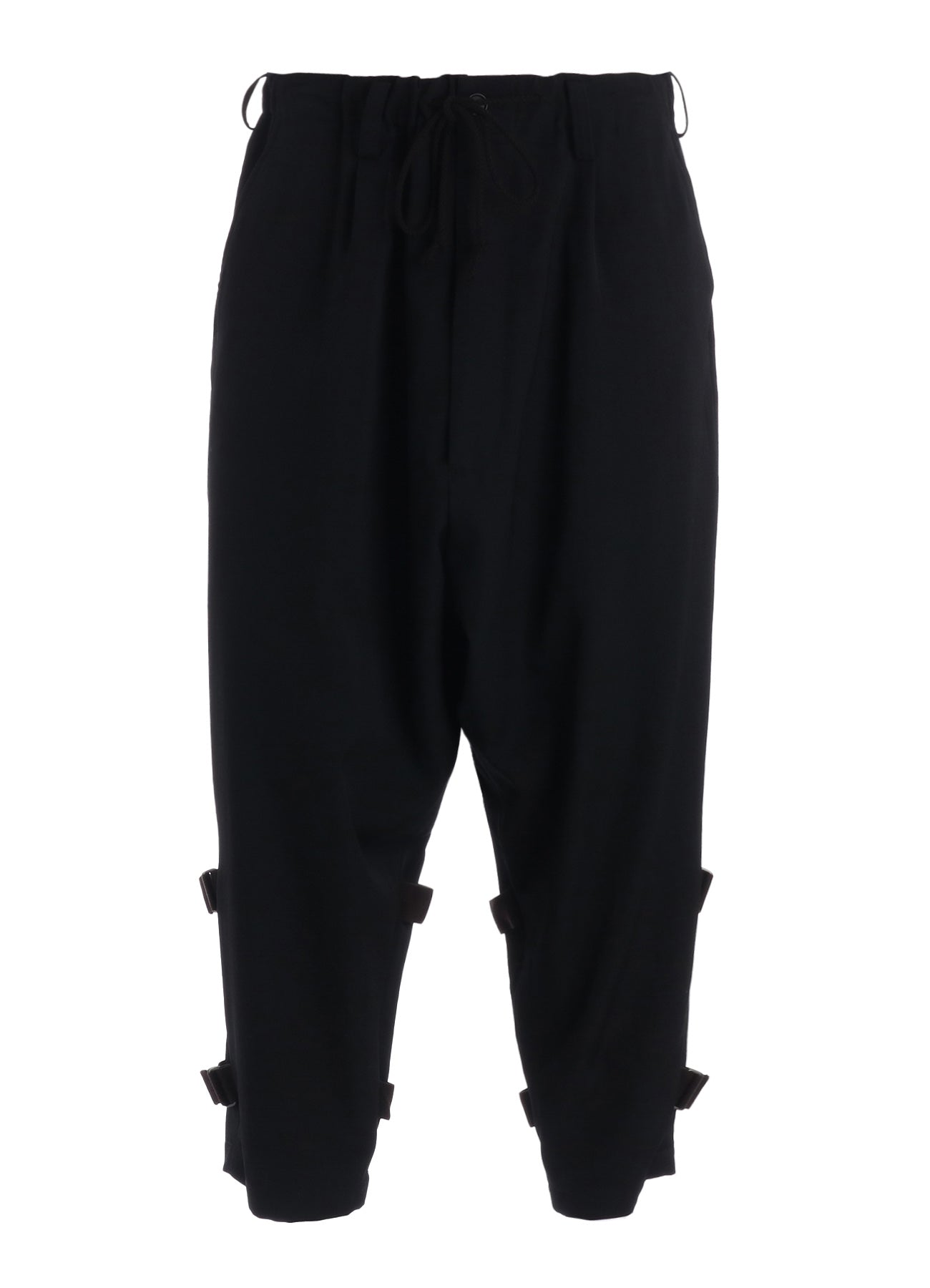 WASHER WOOL GABARDINE SIDE LEG STRAPS PANTS – THE SHOP YOHJI YAMAMOTO