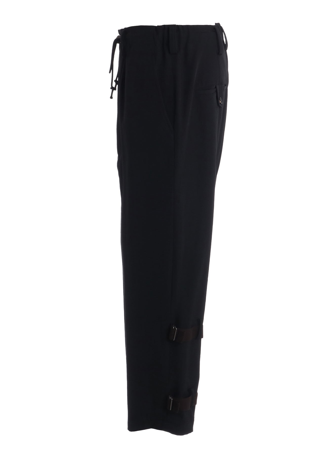WASHER WOOL GABARDINE SIDE LEG STRAPS PANTS – THE SHOP YOHJI YAMAMOTO WASHER WOOL GABARDINE SIDE LEG STRAPS PANTS – THE SHOP YOHJI YAMAMOTO