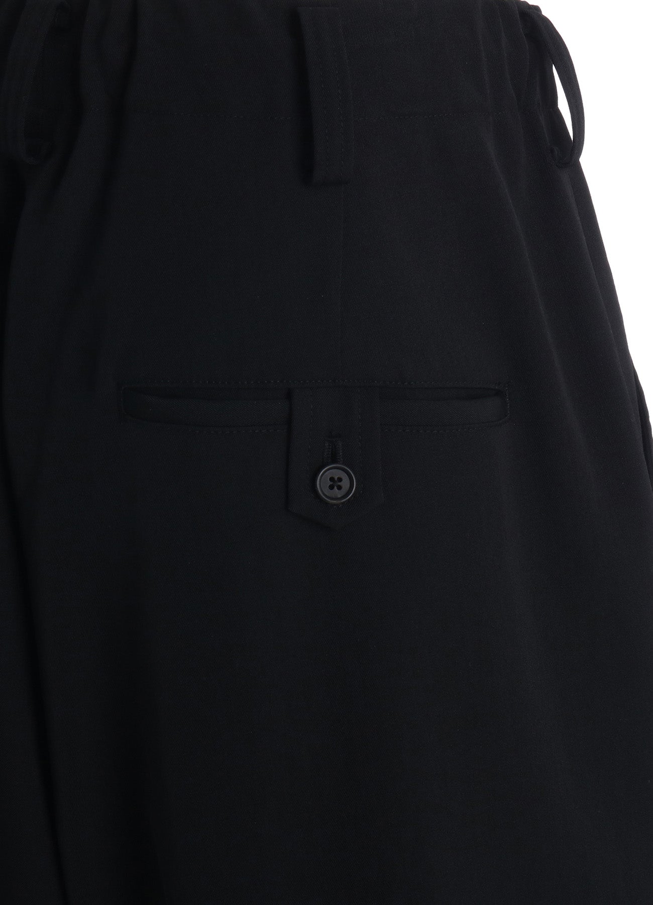 WASHER WOOL GABARDINE SIDE LEG STRAPS PANTS – THE SHOP YOHJI YAMAMOTO