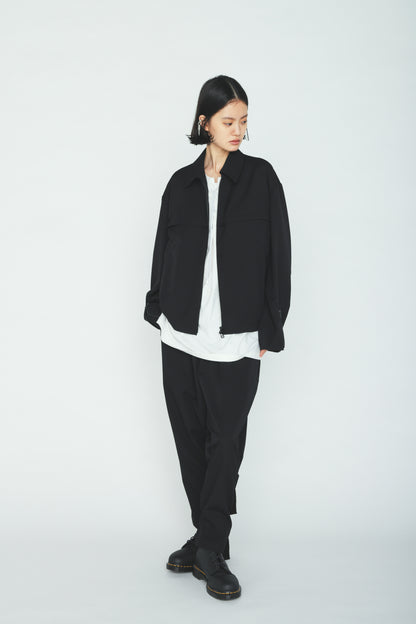 WASHER WOOL GABARDINE SIDE LEG STRAPS PANTS