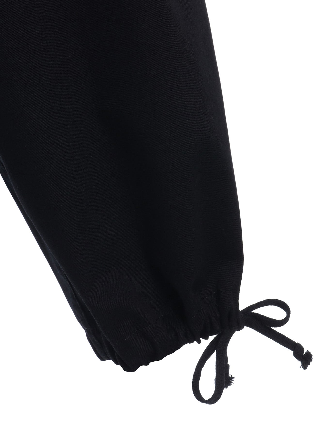 COTTON TWILL GATHERED POCKET CARGO PANTS