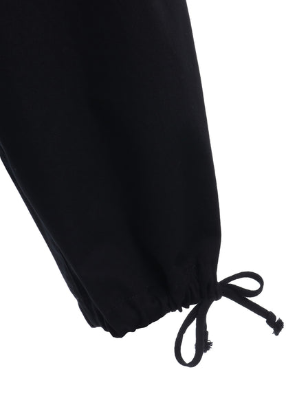 COTTON TWILL GATHERED POCKET CARGO PANTS