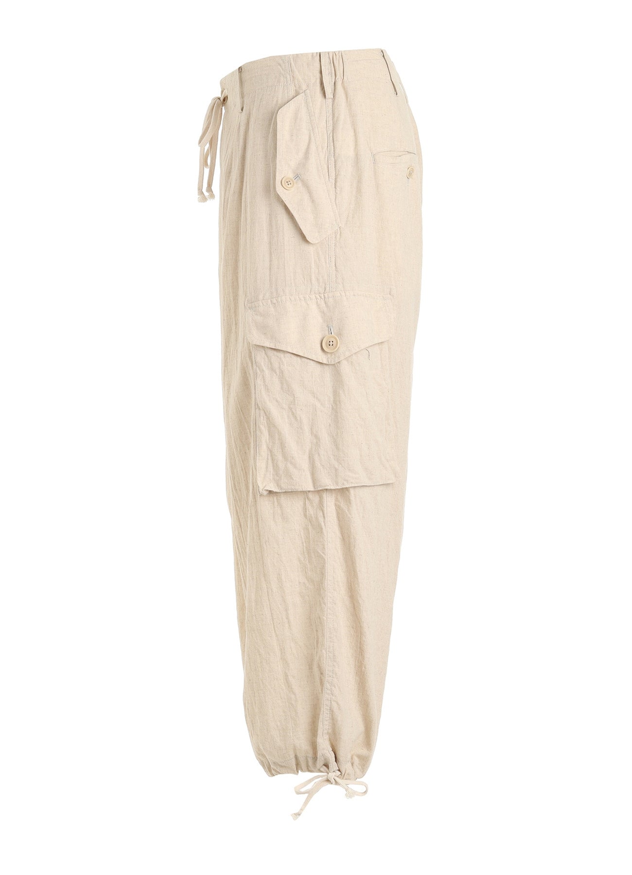 Cotton-Linen Poplin CARGO PANTS