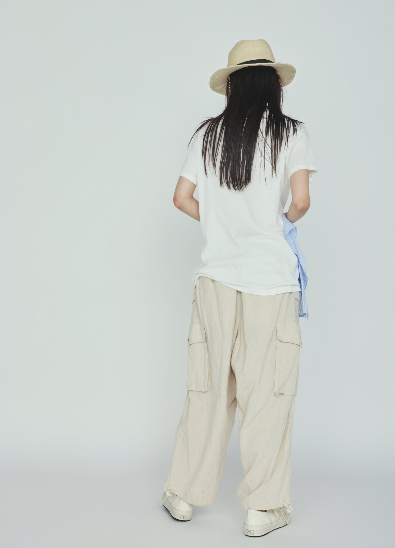 Cotton-Linen Poplin CARGO PANTS