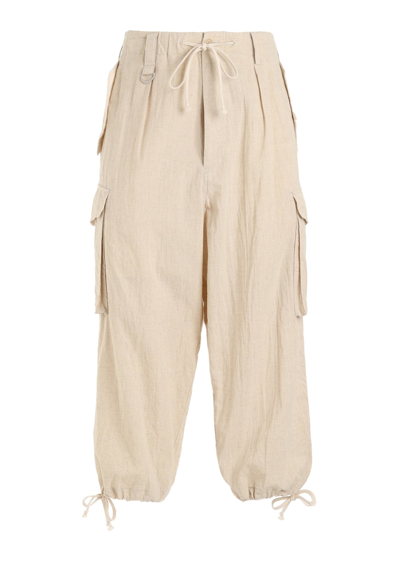 Cotton-Linen Poplin CARGO PANTS