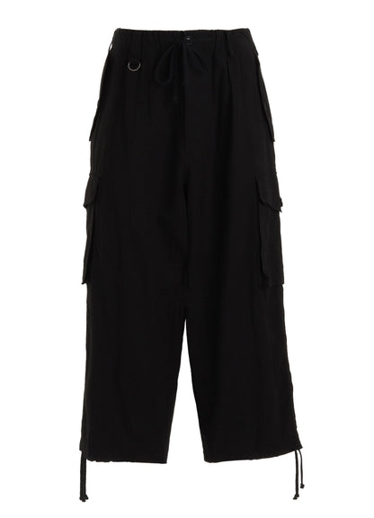 Cotton-Linen Poplin CARGO PANTS