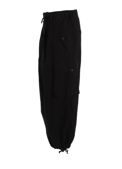 Cotton-Linen Poplin CARGO PANTS