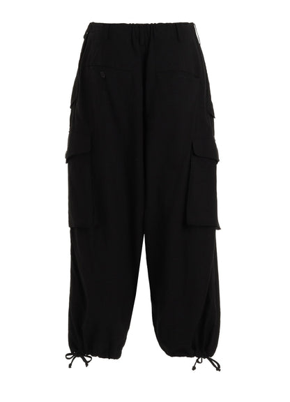 Cotton-Linen Poplin CARGO PANTS