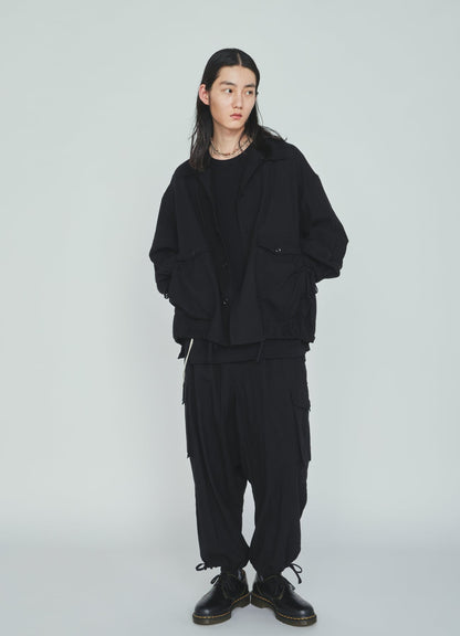 Cotton-Linen Poplin CARGO PANTS