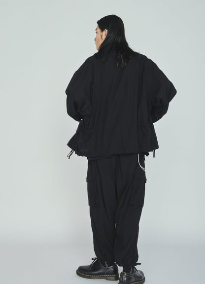 Cotton-Linen Poplin CARGO PANTS
