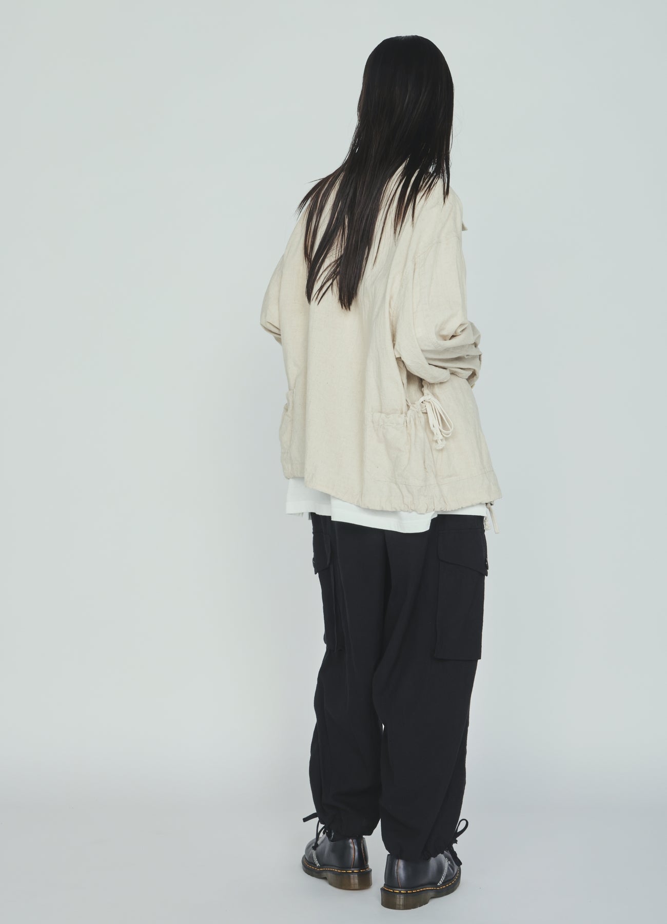 Cotton-Linen Poplin CARGO PANTS