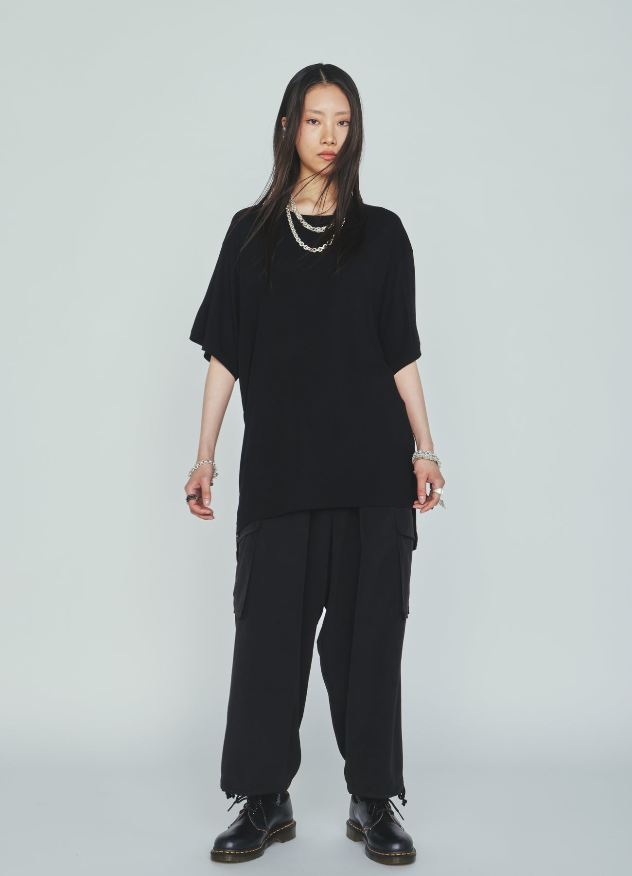CREPE de CHINE CARGO PANTS