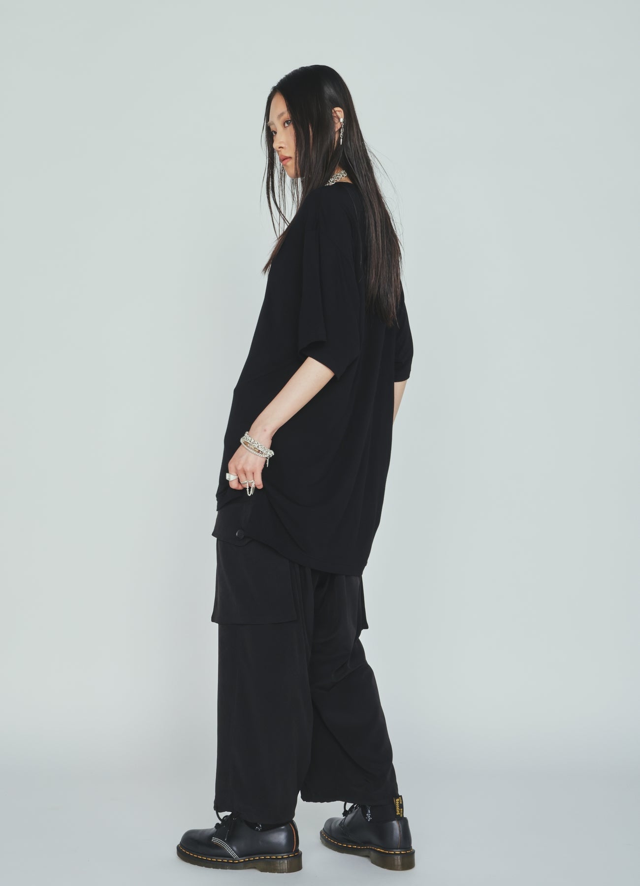 CREPE de CHINE CARGO PANTS