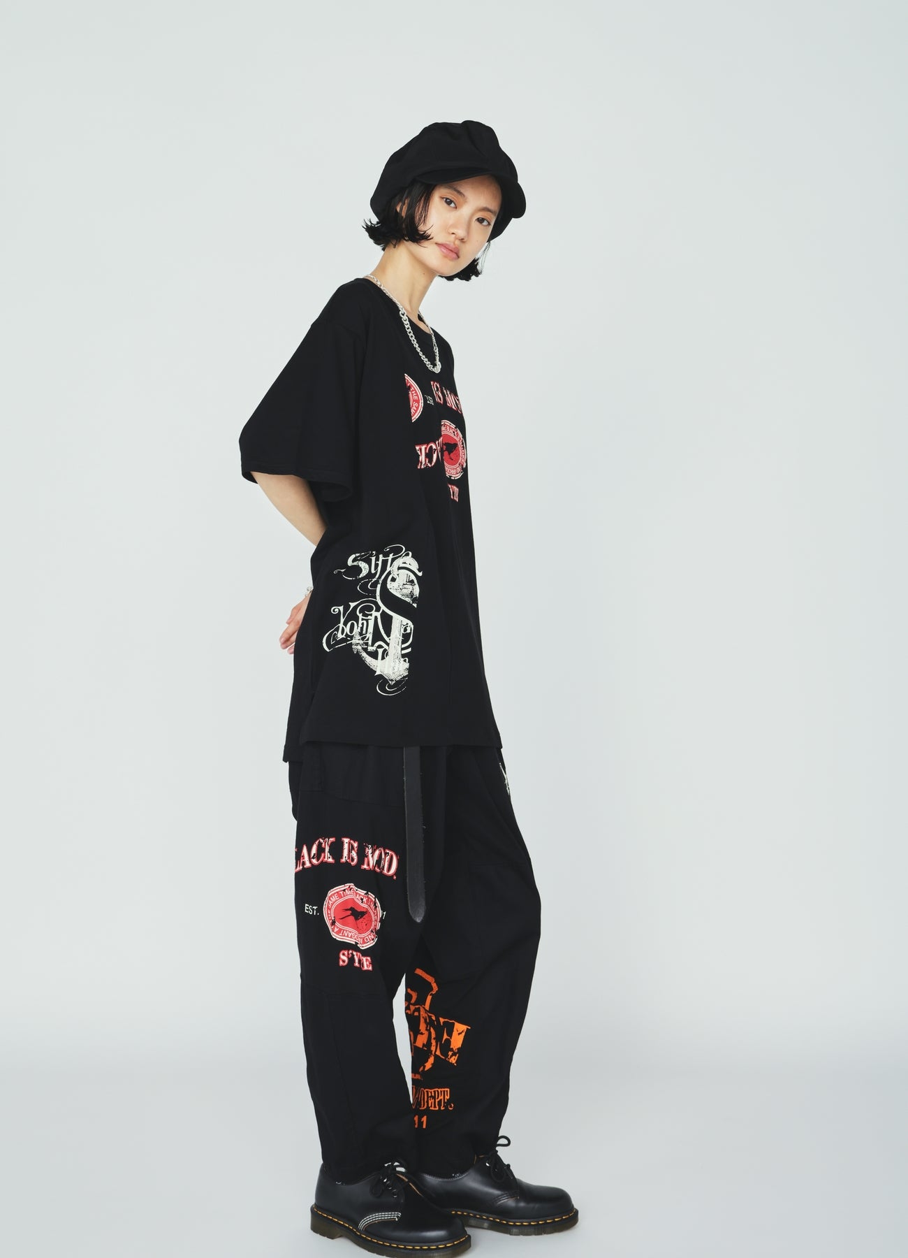 PRINTED PATCHWORK COTTON TWILL 2-TUCK PANTS – THE SHOP YOHJI YAMAMOTO