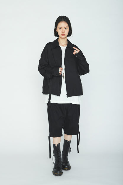 COTTON TWILL GATHERED POCKET SHORT PANTS
